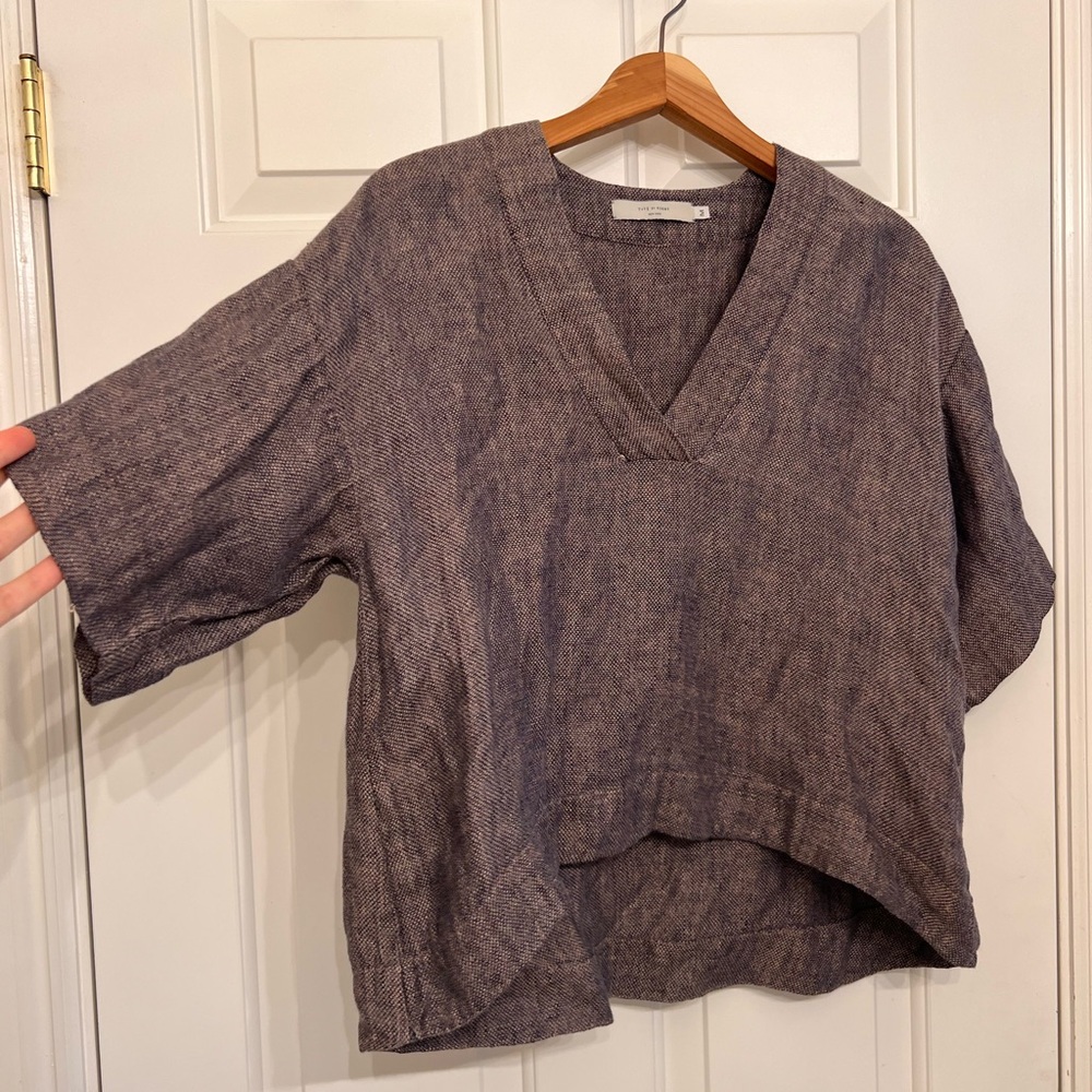 7115 by szeki linen blouse